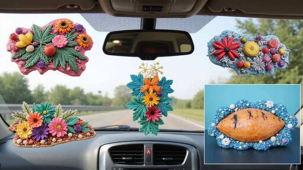 25 Clay Rear View Mirror Decor Ideas That Add Personality to Your Car
