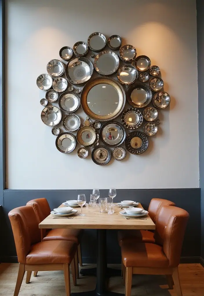 25 Dining Room Round Mirror Decor Ideas for a Stylish and Modern Look 10 25 Dining Room Round Mirror Decor Ideas for a Stylish and Modern Look - 10. Multi-Mirror Installation