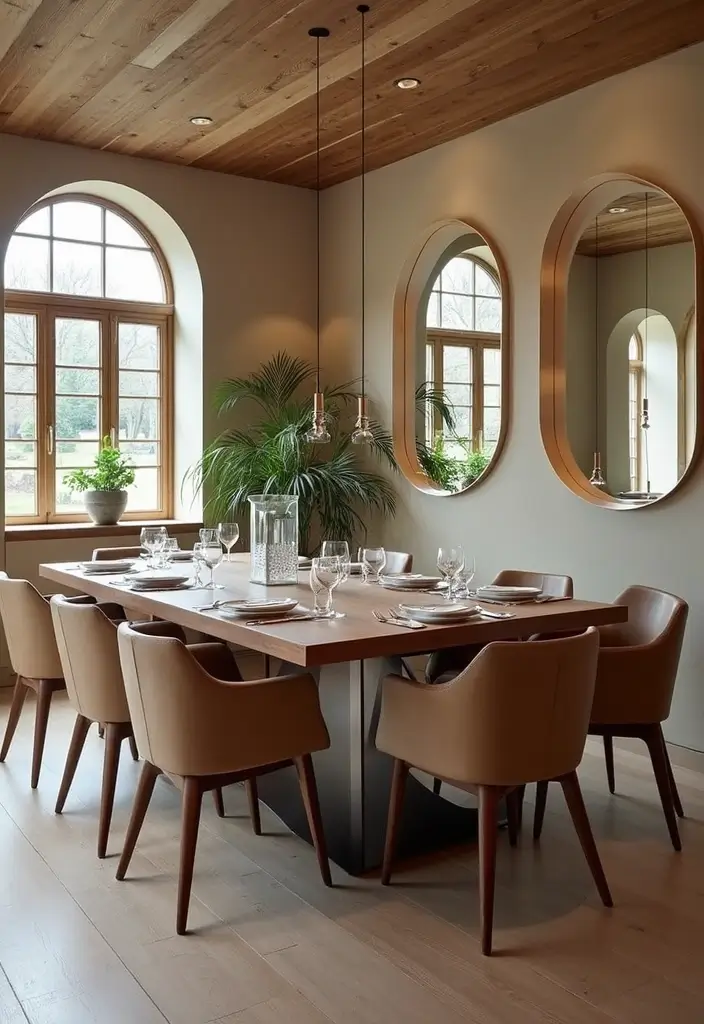 25 Dining Room Round Mirror Decor Ideas for a Stylish and Modern Look 14 25 Dining Room Round Mirror Decor Ideas for a Stylish and Modern Look - 14. Round Mirrors in Unexpected Places