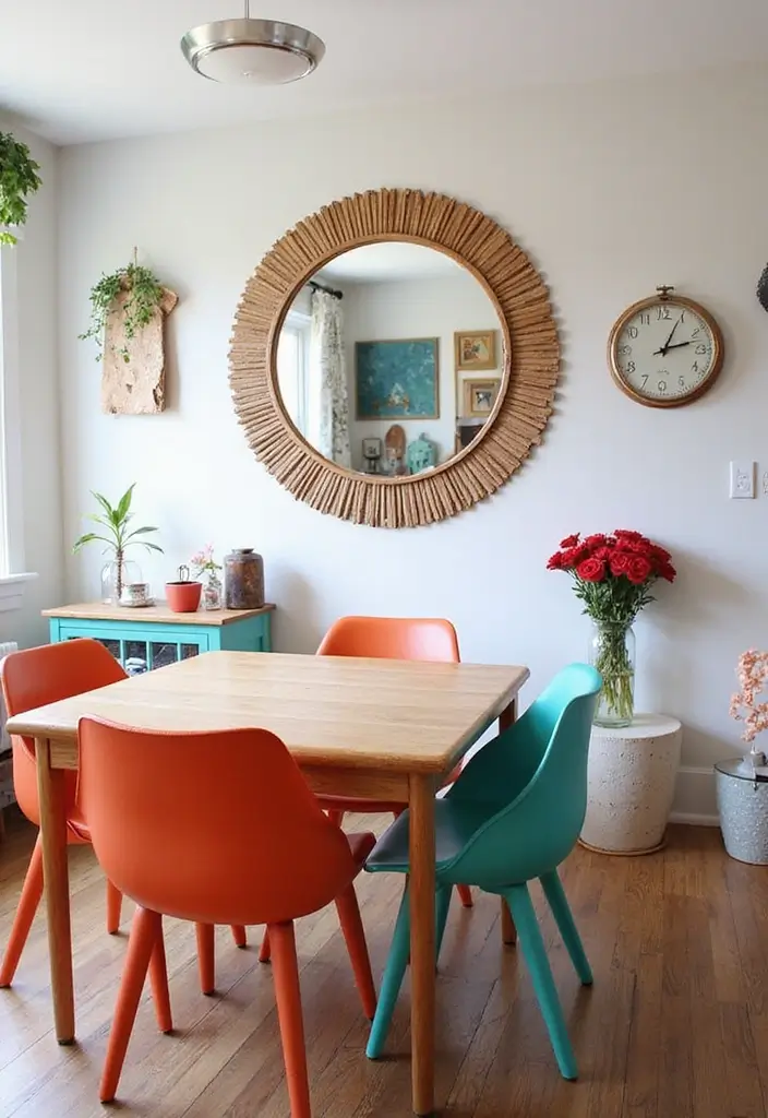 25 Dining Room Round Mirror Decor Ideas for a Stylish and Modern Look 22 25 Dining Room Round Mirror Decor Ideas for a Stylish and Modern Look - 22. DIY Round Mirrors