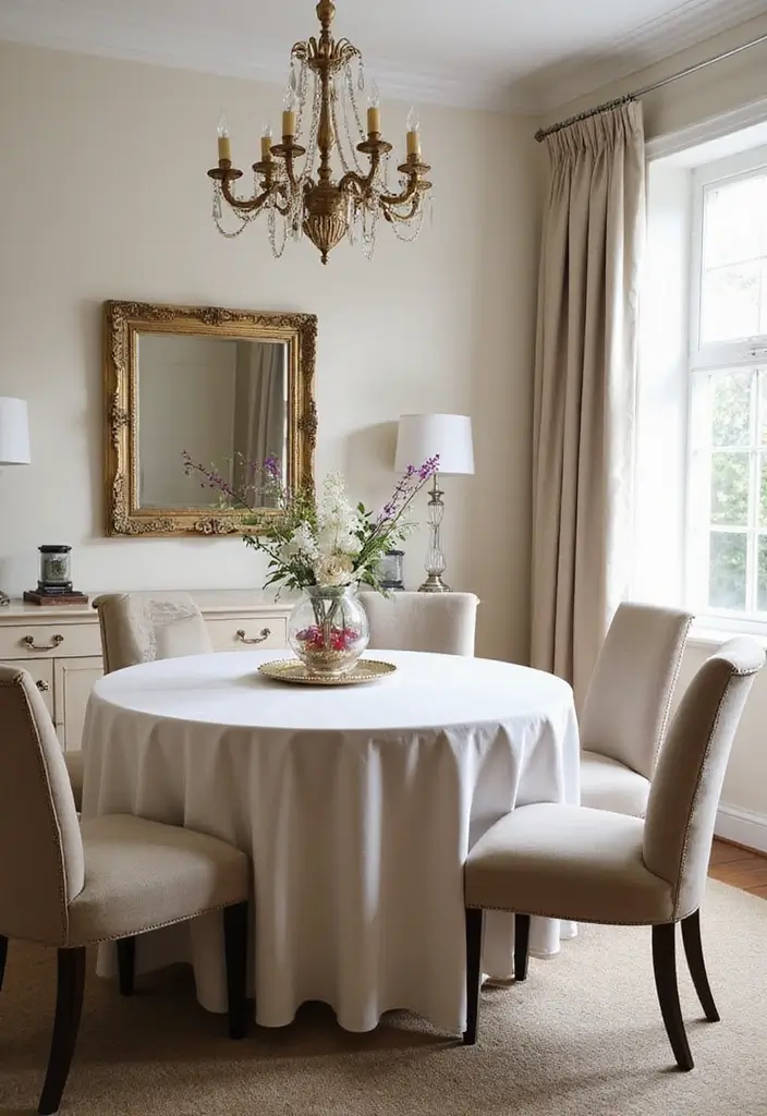 25 Dining Room Round Mirror Decor Ideas for a Stylish and Modern Look 25 25 Dining Room Round Mirror Decor Ideas for a Stylish and Modern Look - 25. Stylishly Framed Round Mirrors