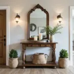 25 Entryway Table Decor with Arched Mirror Ideas for Elegant Homes