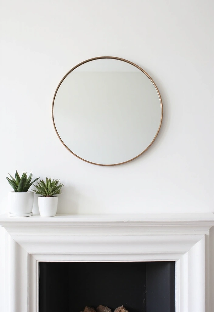 25 Fireplace Mantel Decor with Mirror and Greenery for Seasonal Touch 1 25 Fireplace Mantel Decor with Mirror and Greenery for Seasonal Touch - 1. Minimalist Mirror with Seasonal Greenery