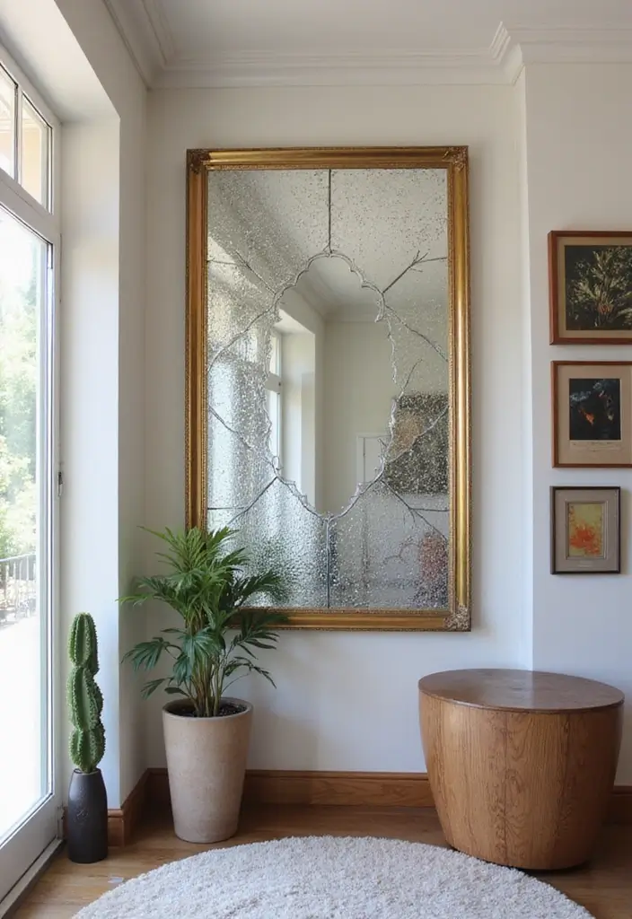 25 Full Length Mirror Decor Ideas for Entryways and Hallways 15 25 Full Length Mirror Decor Ideas for Entryways and Hallways - 15. Artistic Mirrors