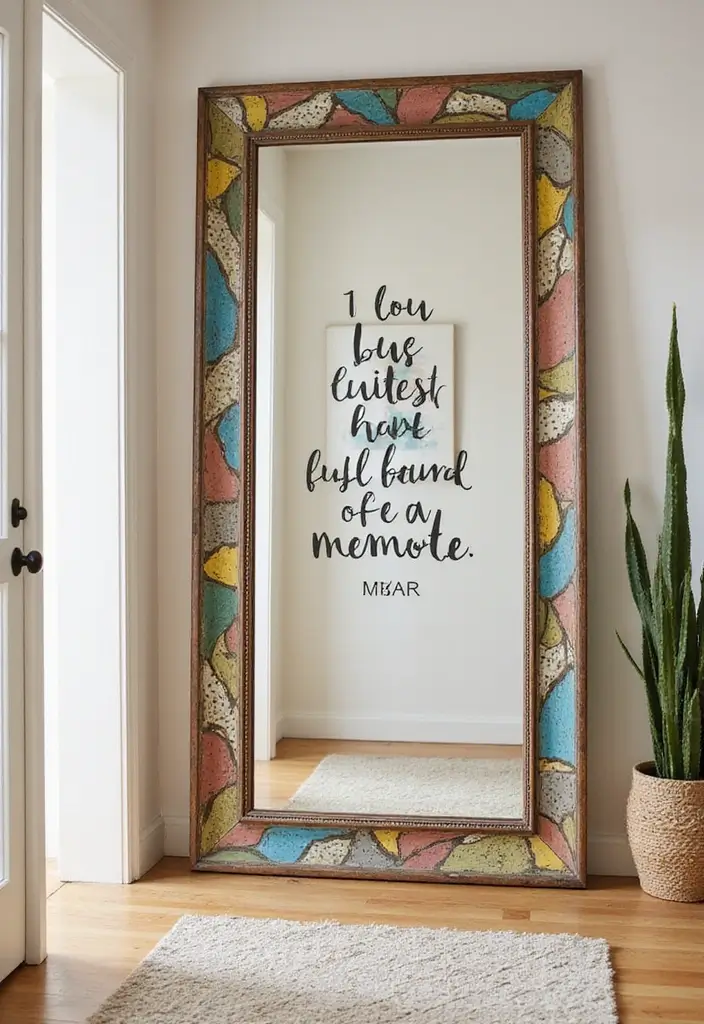 25 Full Length Mirror Decor Ideas for Entryways and Hallways 16 25 Full Length Mirror Decor Ideas for Entryways and Hallways - 16. Mirrors with Inspirational Quotes