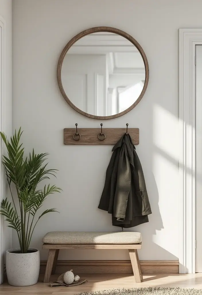 25 Full Length Mirror Decor Ideas for Entryways and Hallways 17 25 Full Length Mirror Decor Ideas for Entryways and Hallways - 17. Wall-Mounted Mirrors with Hooks