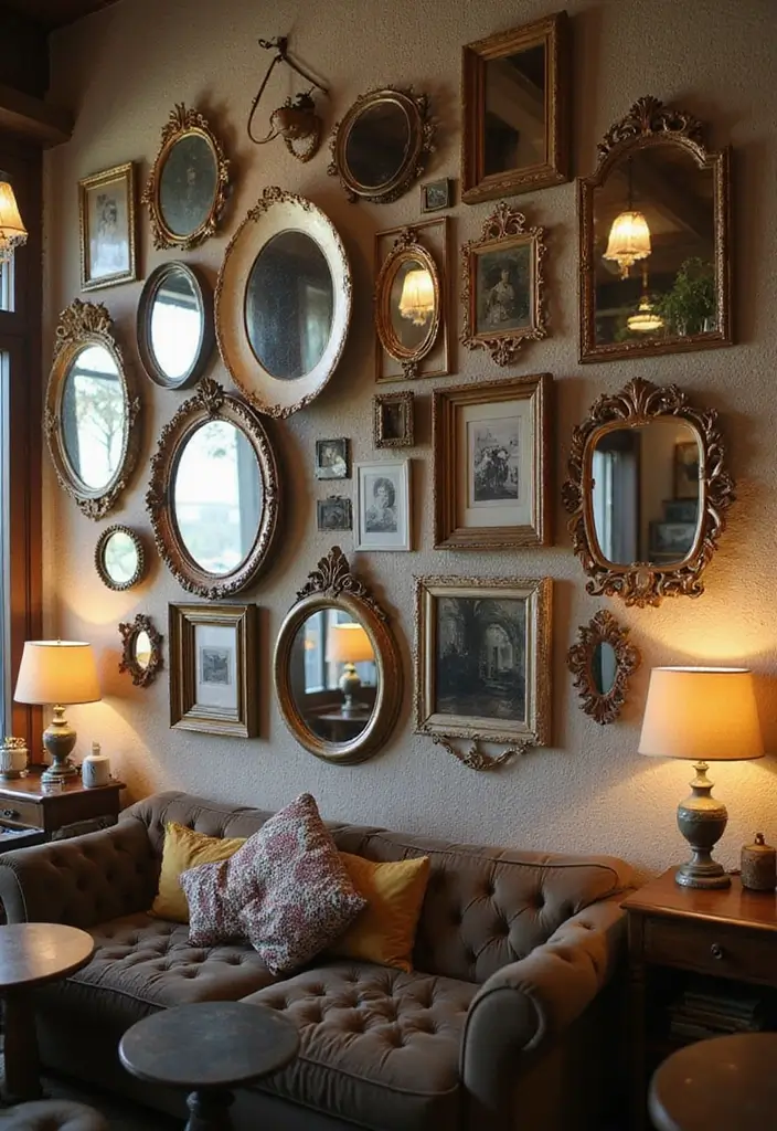 25 Full Length Mirror Decor Ideas for Entryways and Hallways 2 25 Full Length Mirror Decor Ideas for Entryways and Hallways - 2. Vintage Mirror Gallery Wall