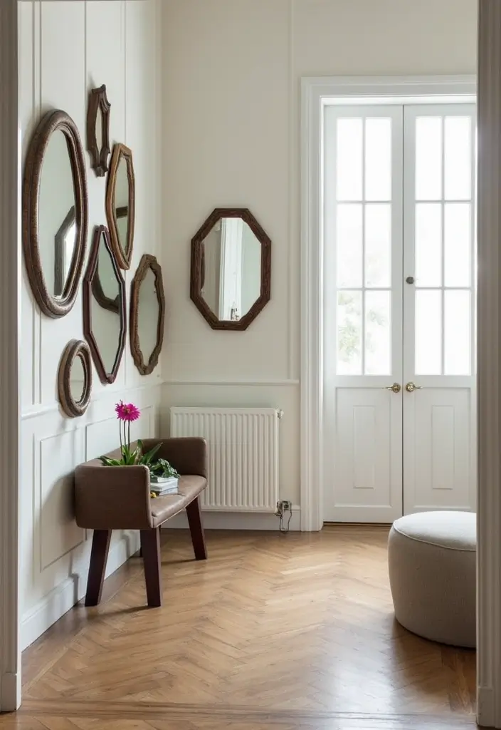 25 Full Length Mirror Decor Ideas for Entryways and Hallways 23 25 Full Length Mirror Decor Ideas for Entryways and Hallways - 23. Mirrors with Unique Shapes