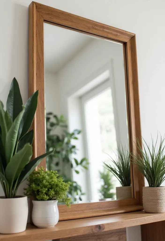 25 Full Length Mirror Decor Ideas for Entryways and Hallways 4 25 Full Length Mirror Decor Ideas for Entryways and Hallways - 4. Rustic Wooden Mirrors
