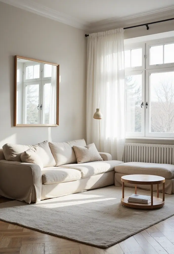25 Full Length Mirror Decor Ideas for Every Corner of Your Home 13 25 Full Length Mirror Decor Ideas for Every Corner of Your Home - 13. Reflective Window Treatments