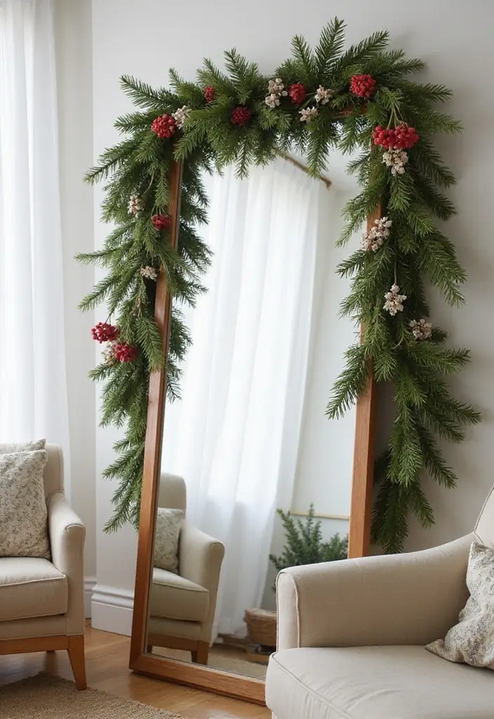25 Full Length Mirror Decor Ideas for Every Corner of Your Home 20 25 Full Length Mirror Decor Ideas for Every Corner of Your Home - 20. Seasonal Mirror Decor