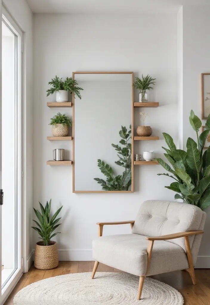 25 Full Length Mirror Decor Ideas for Every Corner of Your Home 5 25 Full Length Mirror Decor Ideas for Every Corner of Your Home - 5. Mirrors with Shelves