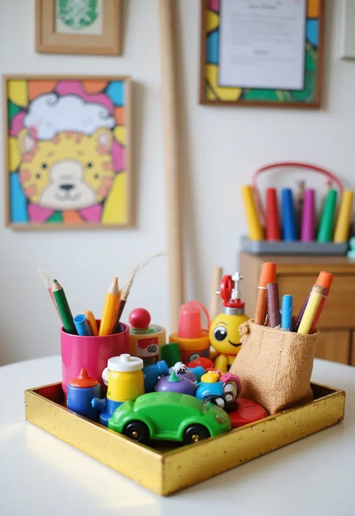 25 Gold Mirror Tray Decor Ideas That Add a Touch of Glamour 15 25 Gold Mirror Tray Decor Ideas That Add a Touch of Glamour - 15. Playful Kid's Room Touch