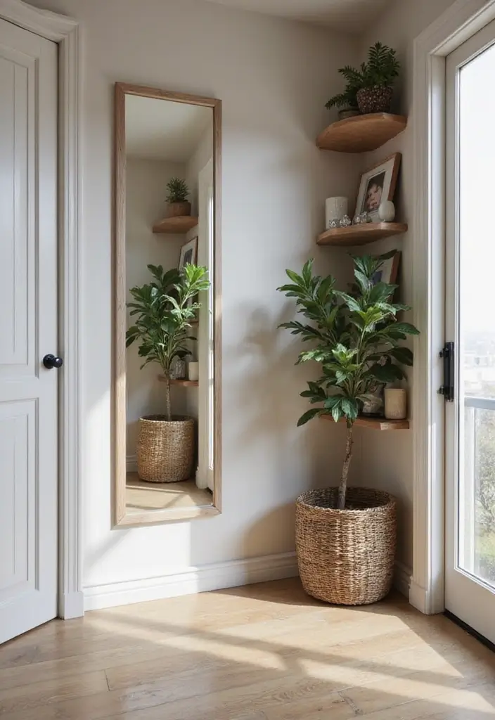 25 Hallway Mirror Decor Ideas That Make Narrow Spaces Feel Open 10 25 Hallway Mirror Decor Ideas That Make Narrow Spaces Feel Open - 10. Mirrors with Shelving