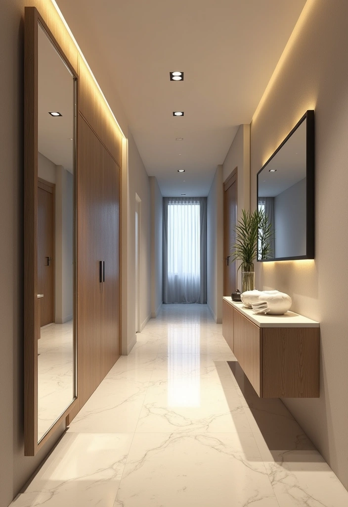 25 Hallway Mirror Decor Ideas That Make Narrow Spaces Feel Open 24 25 Hallway Mirror Decor Ideas That Make Narrow Spaces Feel Open - 24. Floating Mirrors