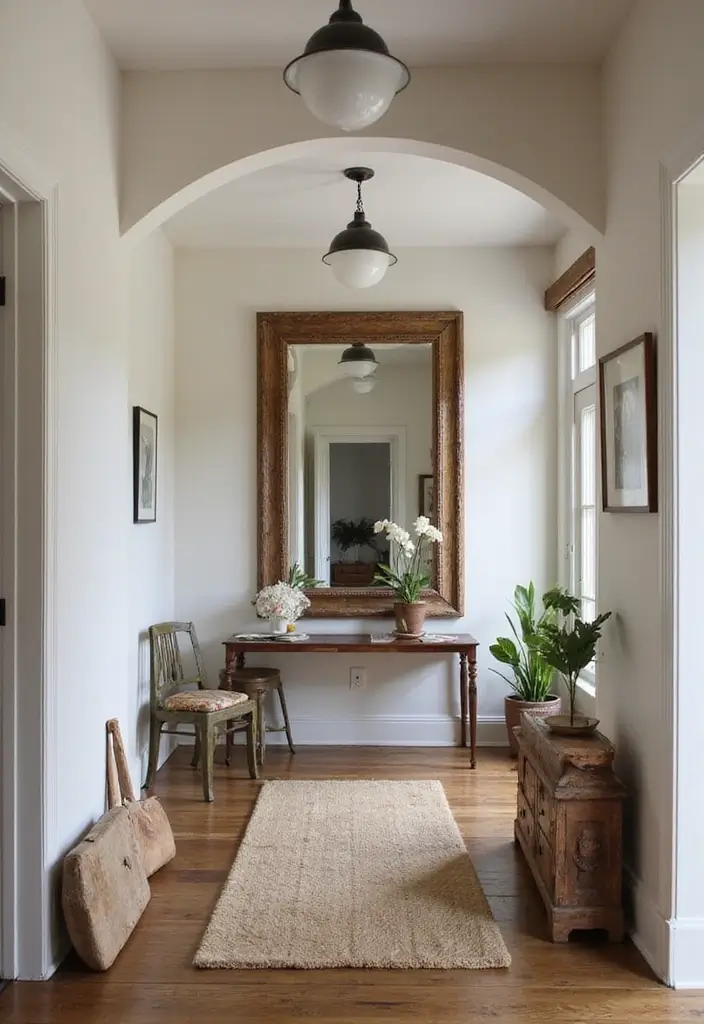 25 Lippan Art Mirror Wall Decor Ideas for Boho and Ethnic Homes 10 25 Lippan Art Mirror Wall Decor Ideas for Boho and Ethnic Homes - 10. Rustic Framed Lippan Mirror