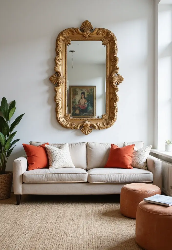 25 Lippan Art Mirror Wall Decor Ideas for Boho and Ethnic Homes 15 25 Lippan Art Mirror Wall Decor Ideas for Boho and Ethnic Homes - 15. Statement Lippan Wall Mirror