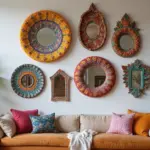 25 Lippan Art Mirror Wall Decor Ideas for Boho and Ethnic Homes