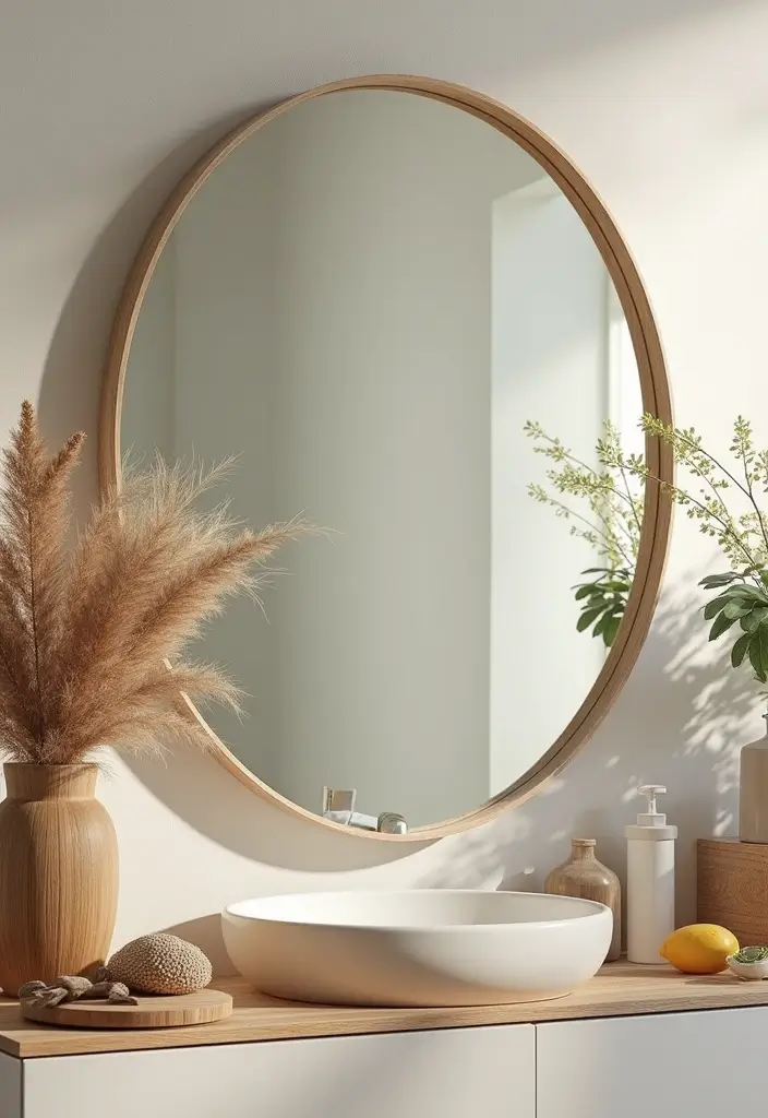 25 Lippan Art Mirror Wall Decor Ideas for Boho and Ethnic Homes 23 25 Lippan Art Mirror Wall Decor Ideas for Boho and Ethnic Homes - 23. Lippan Mirrors with Natural Elements