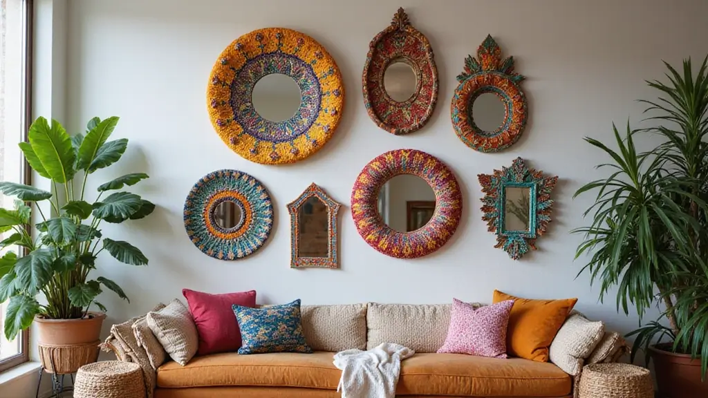 25 Lippan Art Mirror Wall Decor Ideas for Boho and Ethnic Homes