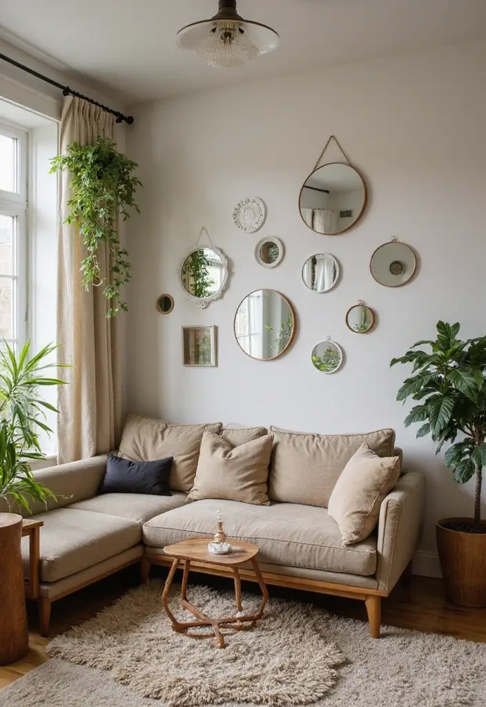 25 Living Room Mirror Decor Ideas That Make the Space Feel Bigger 10 25 Living Room Mirror Decor Ideas That Make the Space Feel Bigger - 10. Mirrors in Nooks and Crannies