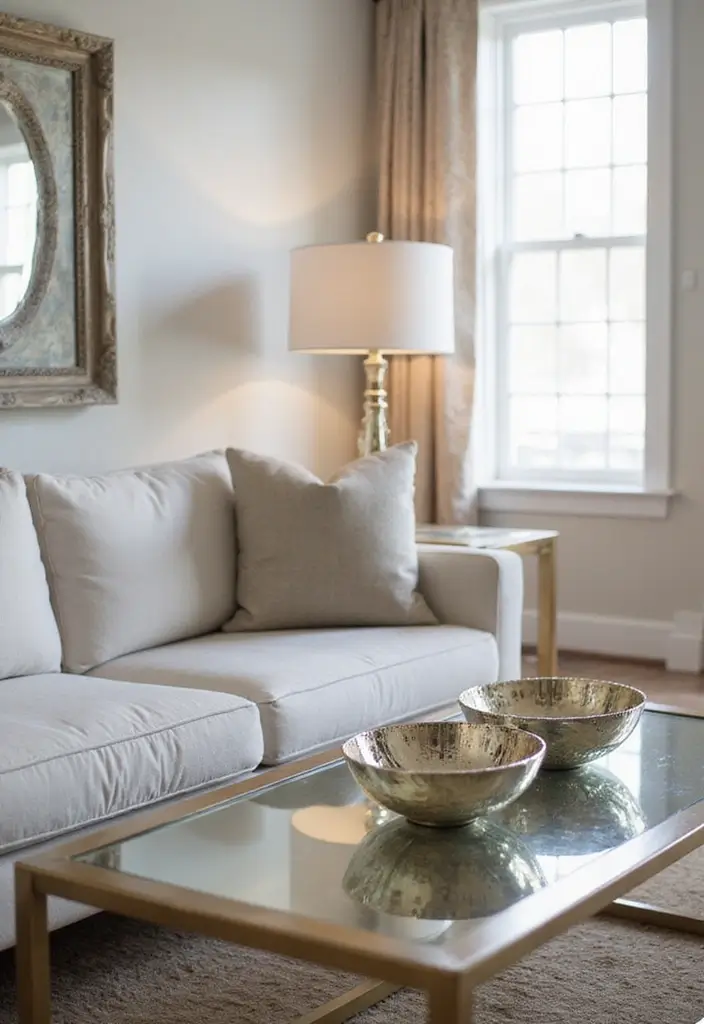 25 Living Room Mirror Decor Ideas That Make the Space Feel Bigger 13 25 Living Room Mirror Decor Ideas That Make the Space Feel Bigger - 13. Mirrored Accessories