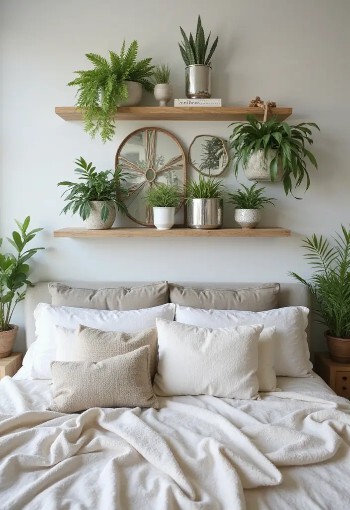 25 Mirror Decor Ideas for Bedrooms Without a Dresser Mirror 15 25 Mirror Decor Ideas for Bedrooms Without a Dresser Mirror - 15. Mirrored Planters