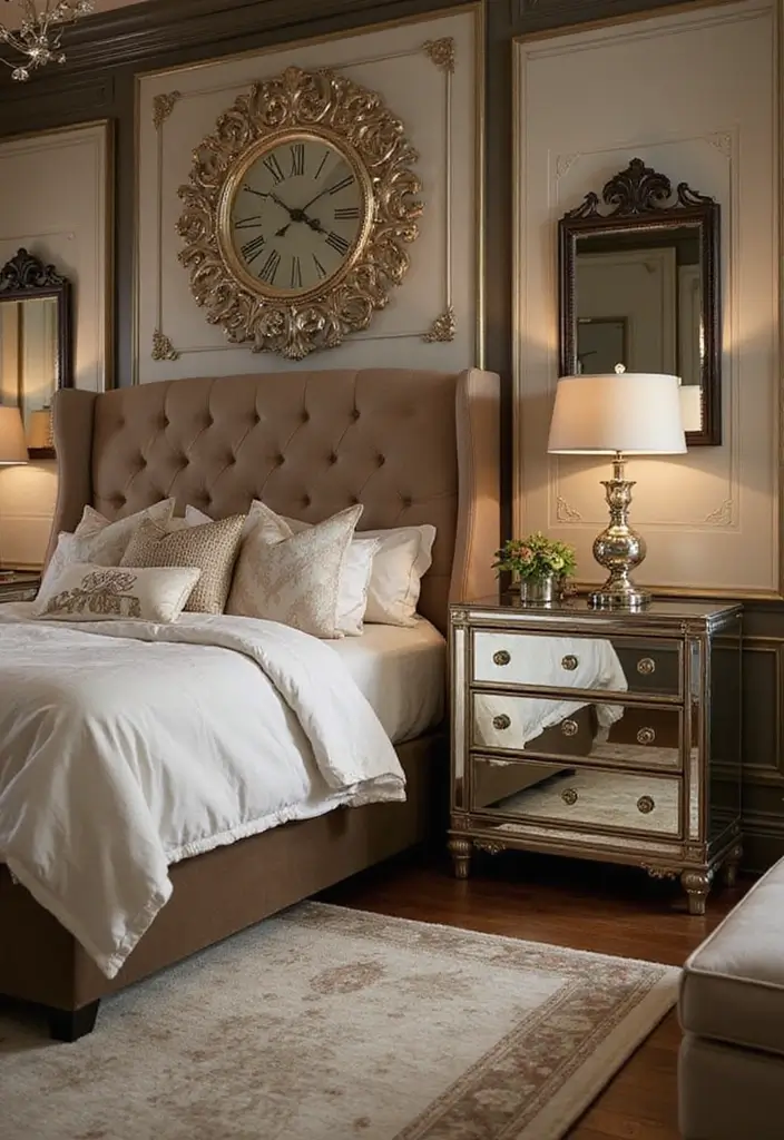 25 Mirror Decor Ideas for Bedrooms Without a Dresser Mirror 18 25 Mirror Decor Ideas for Bedrooms Without a Dresser Mirror - 18. Mirrored Furniture