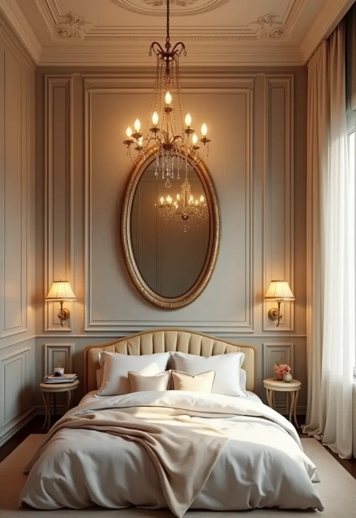 25 Mirror Decor Ideas for Bedrooms Without a Dresser Mirror 4 25 Mirror Decor Ideas for Bedrooms Without a Dresser Mirror - 4. Ceiling-Mounted Mirror