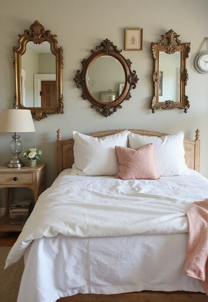 25 Mirror Decor Ideas for Bedrooms Without a Dresser Mirror 5 25 Mirror Decor Ideas for Bedrooms Without a Dresser Mirror - 5. Vintage Mirror Frames