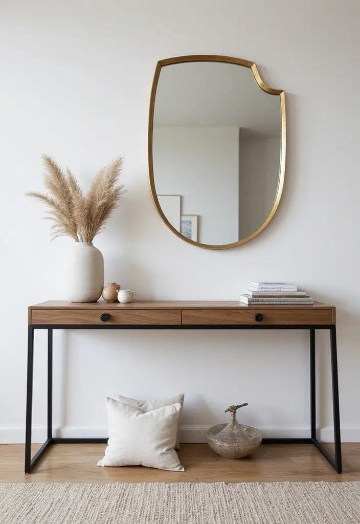 25 Mirror Decor Ideas for Bedrooms Without a Dresser Mirror 6 25 Mirror Decor Ideas for Bedrooms Without a Dresser Mirror - 6. Statement Mirror with Unique Shapes