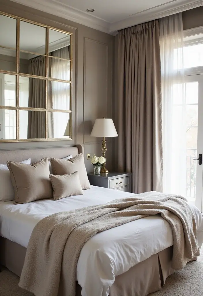 25 Mirror Decor Ideas for Bedrooms Without a Dresser Mirror 9 25 Mirror Decor Ideas for Bedrooms Without a Dresser Mirror - 9. Mirrored Headboard