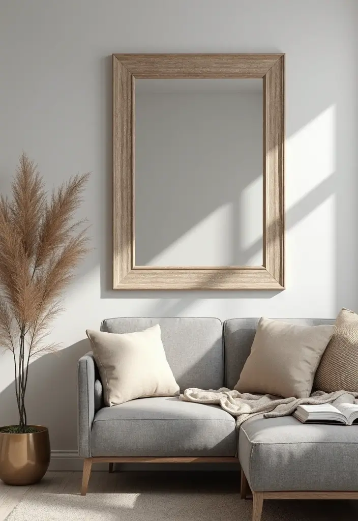 25 Mirror Decor Ideas for Gray and Beige Wall Color Palettes 13 25 Mirror Decor Ideas for Gray and Beige Wall Color Palettes - 13. Decorative Framed Mirrors