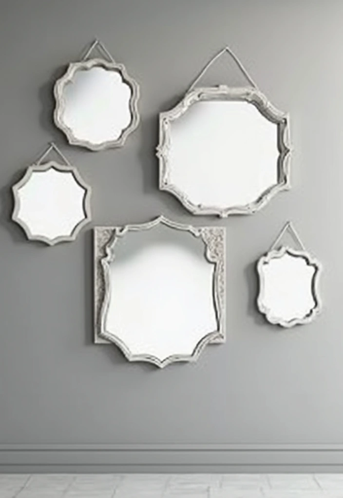 25 Mirror Decor Ideas for Gray and Beige Wall Color Palettes 14 25 Mirror Decor Ideas for Gray and Beige Wall Color Palettes - 14. Minimalist Mirror Shapes