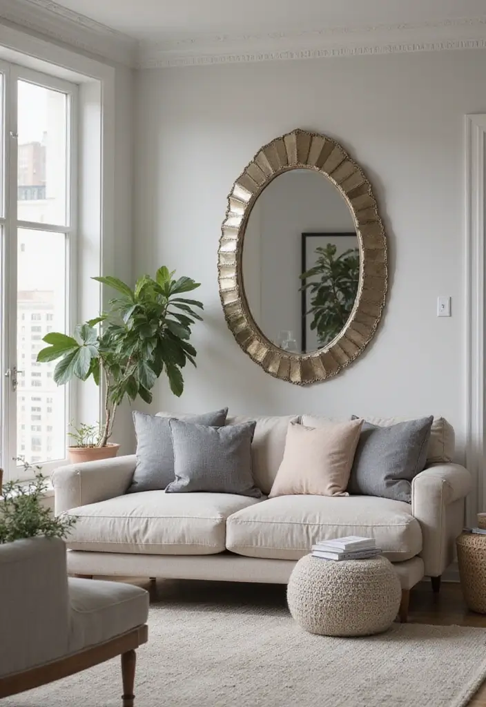 25 Mirror Decor Ideas for Gray and Beige Wall Color Palettes 17 25 Mirror Decor Ideas for Gray and Beige Wall Color Palettes - 17. Art Deco Mirrors