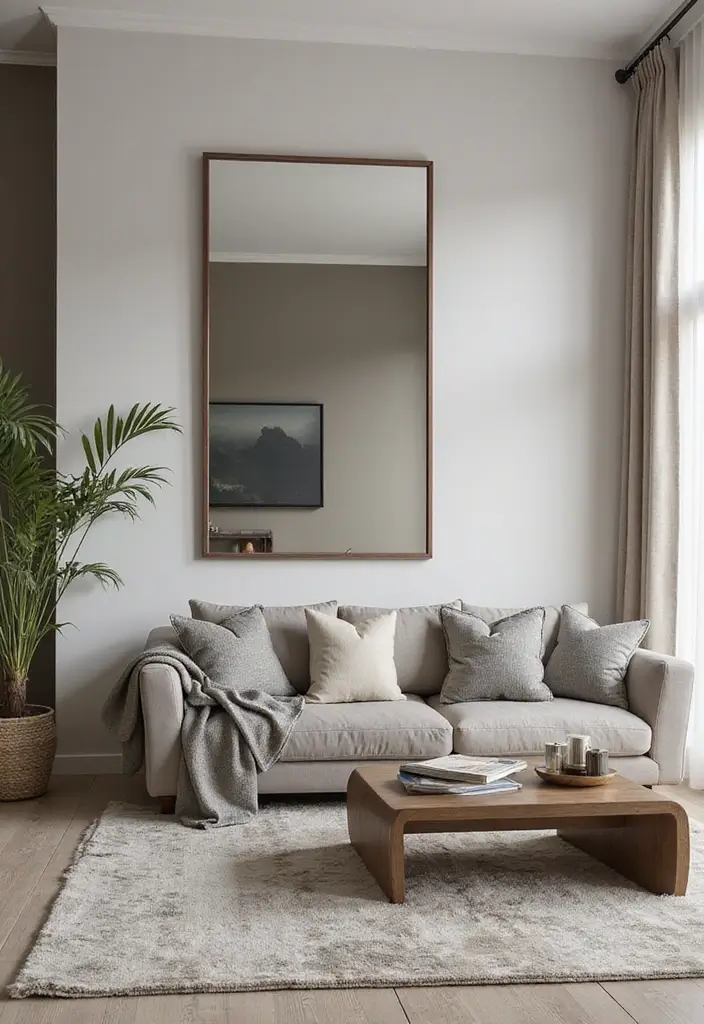 25 Mirror Decor Ideas for Gray and Beige Wall Color Palettes 21 25 Mirror Decor Ideas for Gray and Beige Wall Color Palettes - 21. Oversized Mirrors