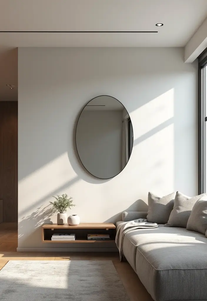 25 Mirror Decor Ideas for Gray and Beige Wall Color Palettes 25 25 Mirror Decor Ideas for Gray and Beige Wall Color Palettes - 25. Floating Mirrors