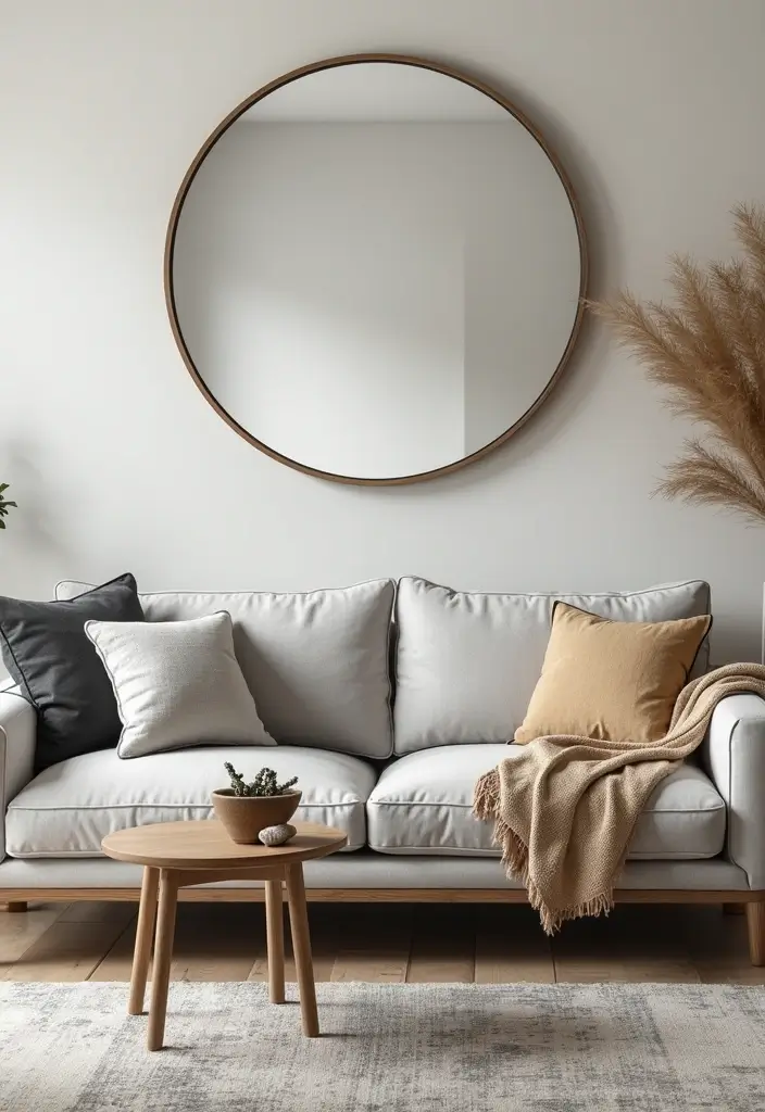 25 Mirror Decor Ideas for Gray and Beige Wall Color Palettes 8 25 Mirror Decor Ideas for Gray and Beige Wall Color Palettes - 8. Round Mirrors