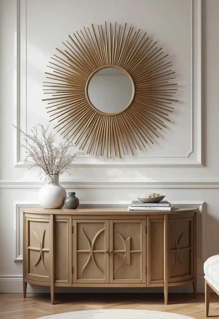 25 Mirror Wall Decor Ideas for Apartments and Small Spaces 22 25 Mirror Wall Decor Ideas for Apartments and Small Spaces - 22. Elegant Curved Designs