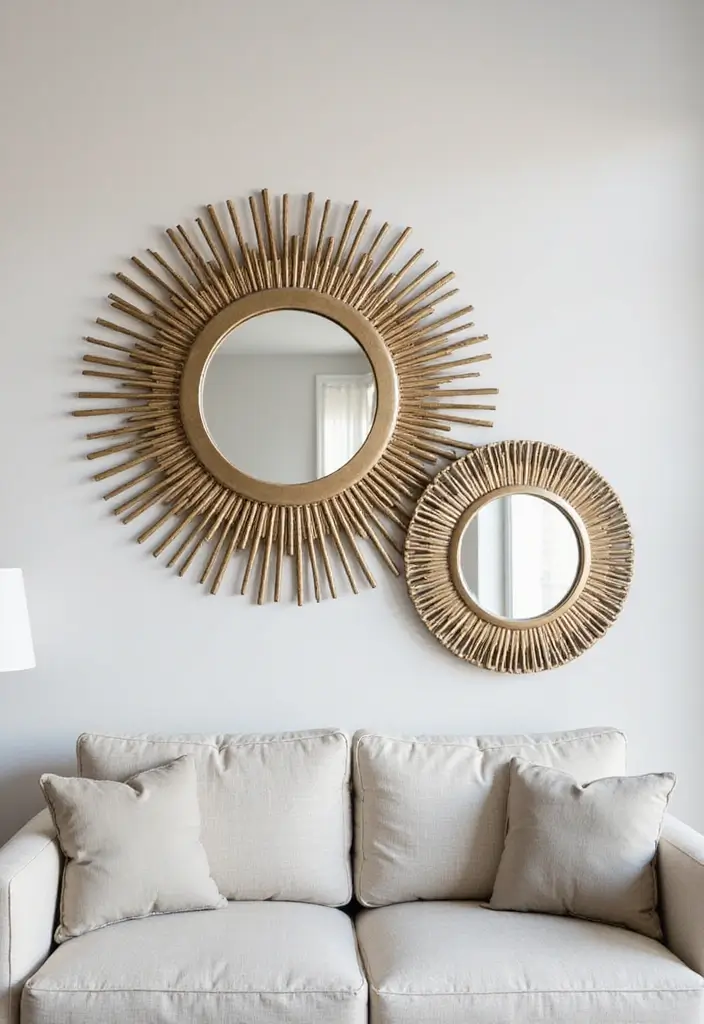 25 Mirror Wall Decor Ideas for Apartments and Small Spaces 6 25 Mirror Wall Decor Ideas for Apartments and Small Spaces - 6. Two-Piece Arrangement