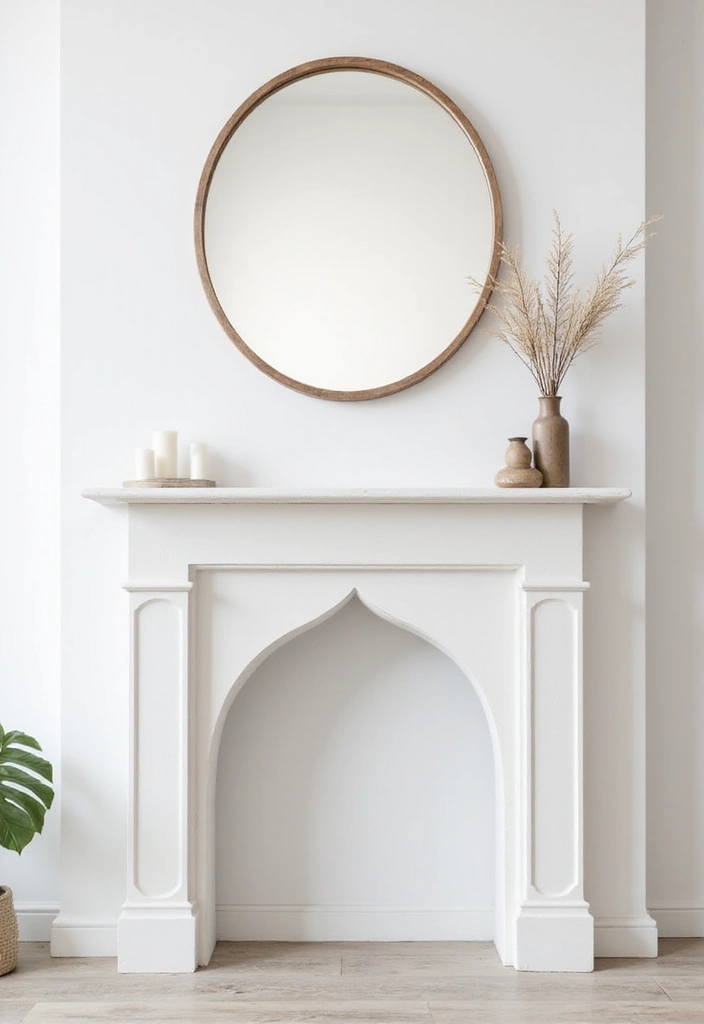 25 Mirror Wall Decor Ideas for Neutral Color Schemes and Minimal Homes 1 25 Mirror Wall Decor Ideas for Neutral Color Schemes and Minimal Homes - 1. Round Mirror Above the Mantel