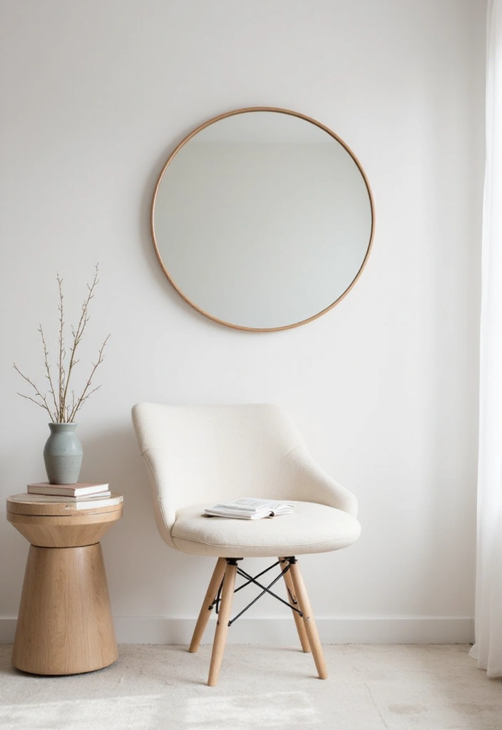 25 Mirror Wall Decor Ideas for Teenage Bedrooms That Feel Mature 12 25 Mirror Wall Decor Ideas for Teenage Bedrooms That Feel Mature - 12. Minimalistic Round Mirror