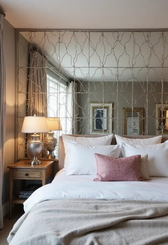 25 Mirror Wall Decor Ideas for Teenage Bedrooms That Feel Mature 18 25 Mirror Wall Decor Ideas for Teenage Bedrooms That Feel Mature - 18. Mirrored Wallpaper