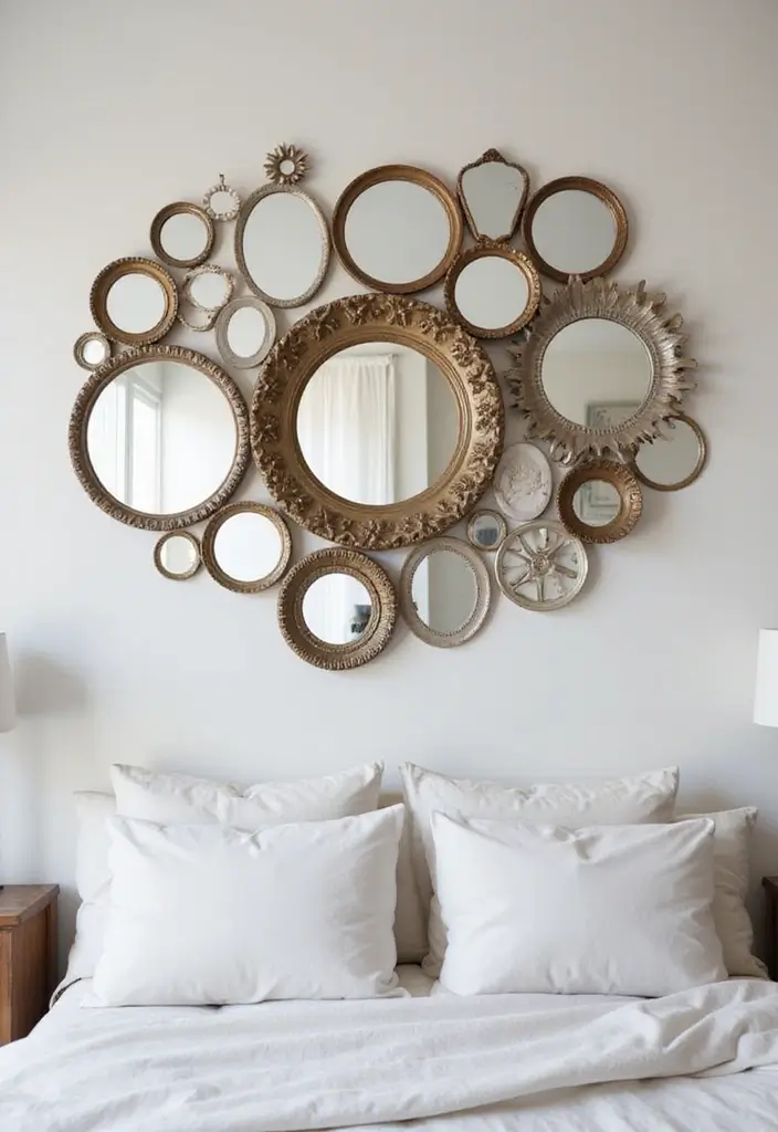 25 Mirror Wall Decor Ideas for Teenage Bedrooms That Feel Mature 20 25 Mirror Wall Decor Ideas for Teenage Bedrooms That Feel Mature - 20. Artistic Mirror Cluster