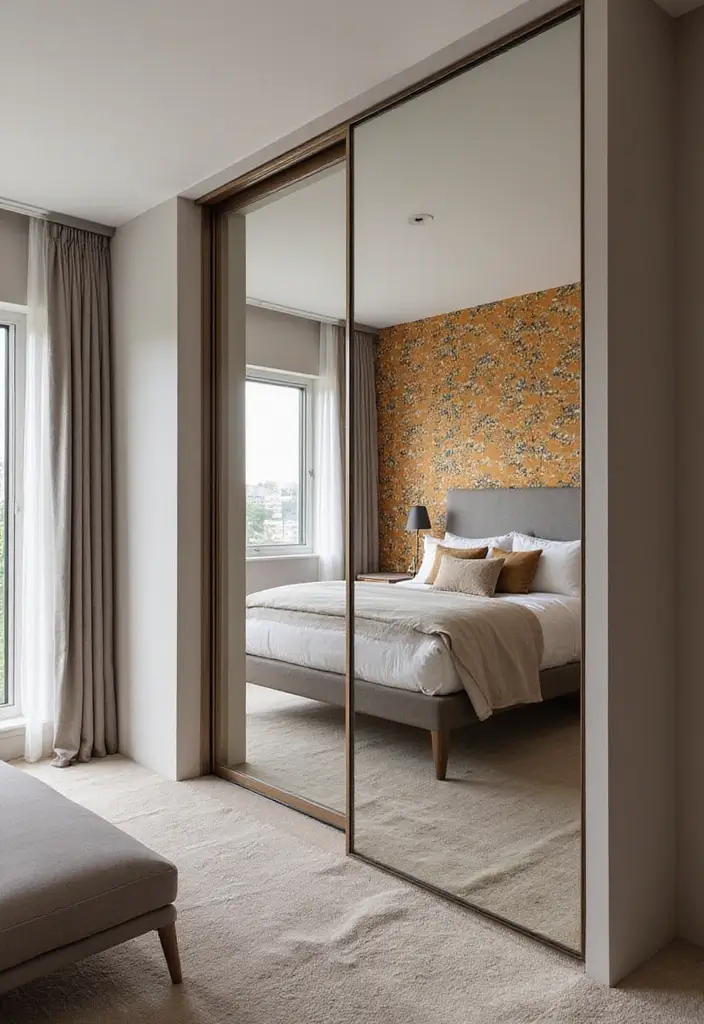 25 Mirror Wall Decor Ideas for Teenage Bedrooms That Feel Mature 3 25 Mirror Wall Decor Ideas for Teenage Bedrooms That Feel Mature - 3. Mirrored Closet Doors