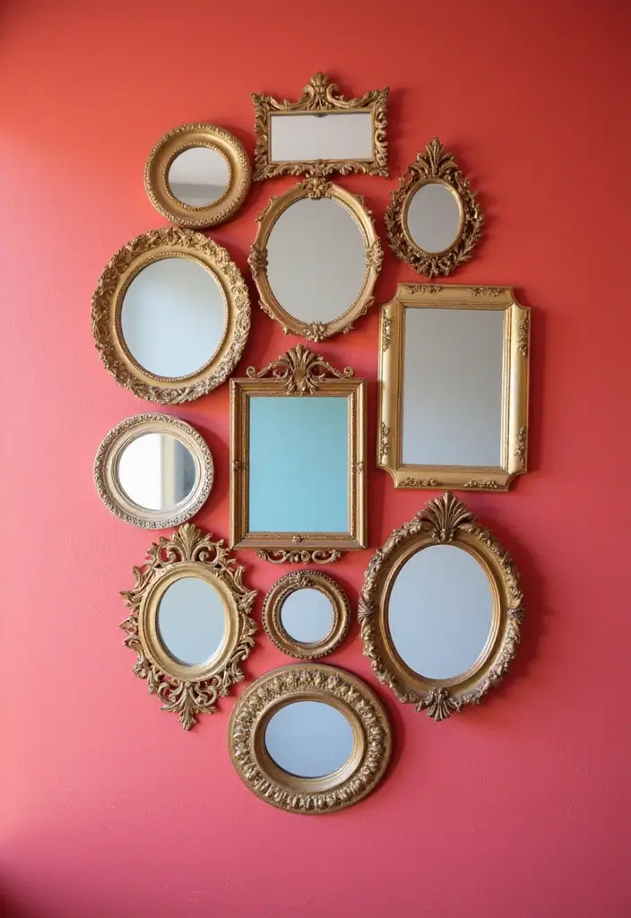 25 Mirror Wall Decor Ideas for Teenage Bedrooms That Feel Mature 6 25 Mirror Wall Decor Ideas for Teenage Bedrooms That Feel Mature - 6. Mirror Collage with Paint Colors