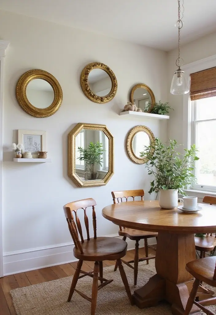 25 Vintage Gold Mirror Decor Ideas That Bring Timeless Elegance Home 15 25 Vintage Gold Mirror Decor Ideas That Bring Timeless Elegance Home - 15. Vintage Mirrors in Unexpected Places