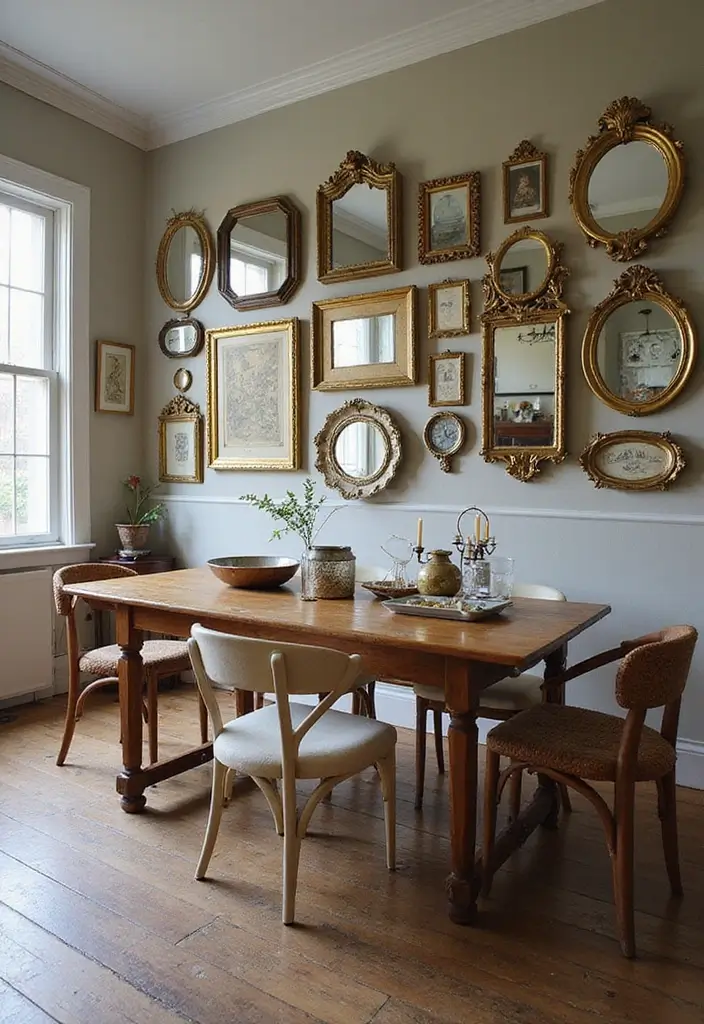25 Vintage Gold Mirror Decor Ideas That Bring Timeless Elegance Home 21 25 Vintage Gold Mirror Decor Ideas That Bring Timeless Elegance Home - 21. Creating a Vintage Gallery