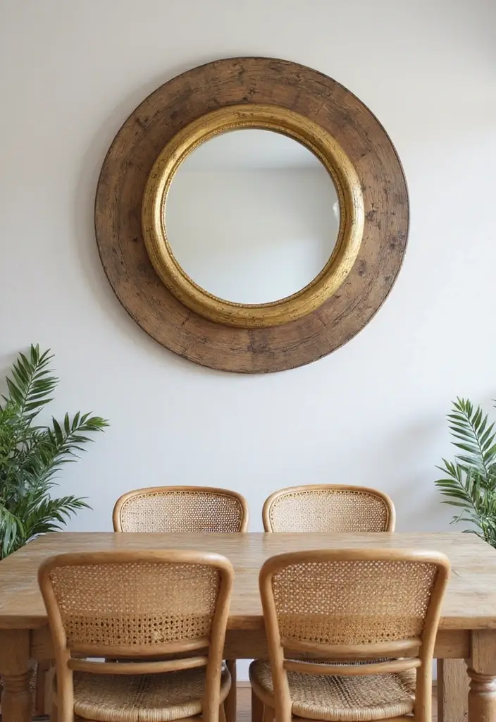 25 Vintage Gold Mirror Decor Ideas That Bring Timeless Elegance Home 3 25 Vintage Gold Mirror Decor Ideas That Bring Timeless Elegance Home - 3. Vintage Mirror with a Rustic Twist