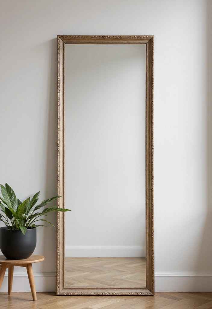 26 Full Length Mirror Decor Ideas for Small Apartments and Tight Spaces 22 26 Full Length Mirror Decor Ideas for Small Apartments and Tight Spaces - 22. Understated Elegance